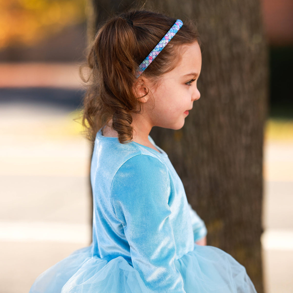 Frog Sac Mermaid Headband, Kids Thin Non-Slip Hair Accessories
