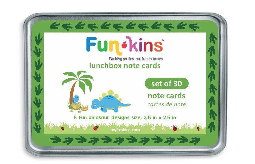 My Funkins - Lunchbox Note Cards for Kids - Green Dinosaurs