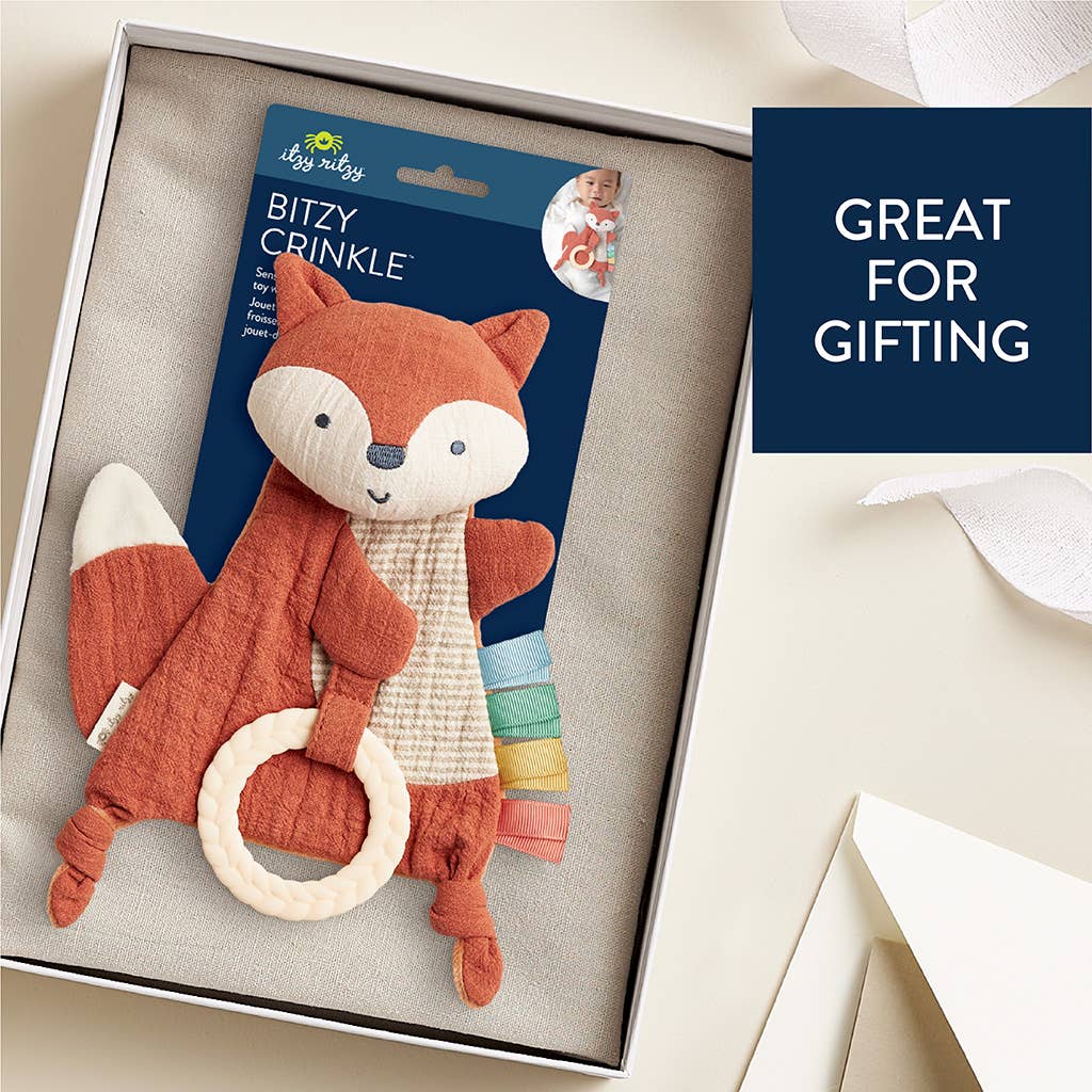 Itzy Ritzy - Fox Bitzy Crinkle™ Sensory Toy with Teether