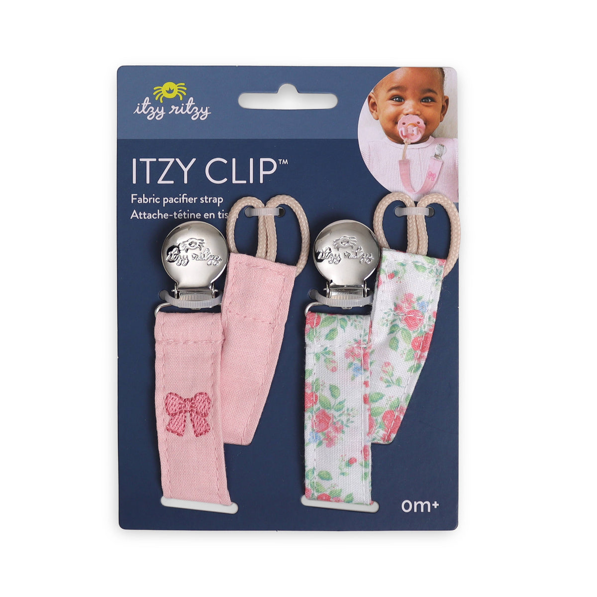 Itzy Ritzy - Itzy Clip, Fabric Pacifier Strap