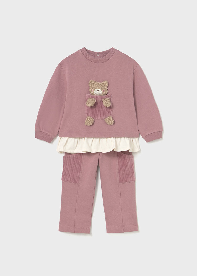 Mayoral Baby Girl Baby 2-Piece Teddy Bear Tracksuit Set