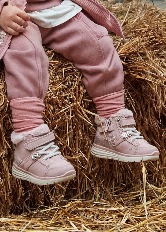 Mayoral - Baby Faux Fur Lined Boots - Pink