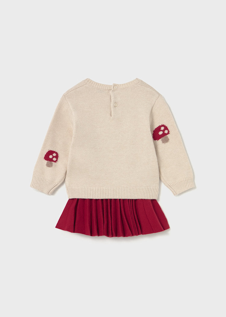 Mayoral Girl's Pleated Skirt & Sweater Set