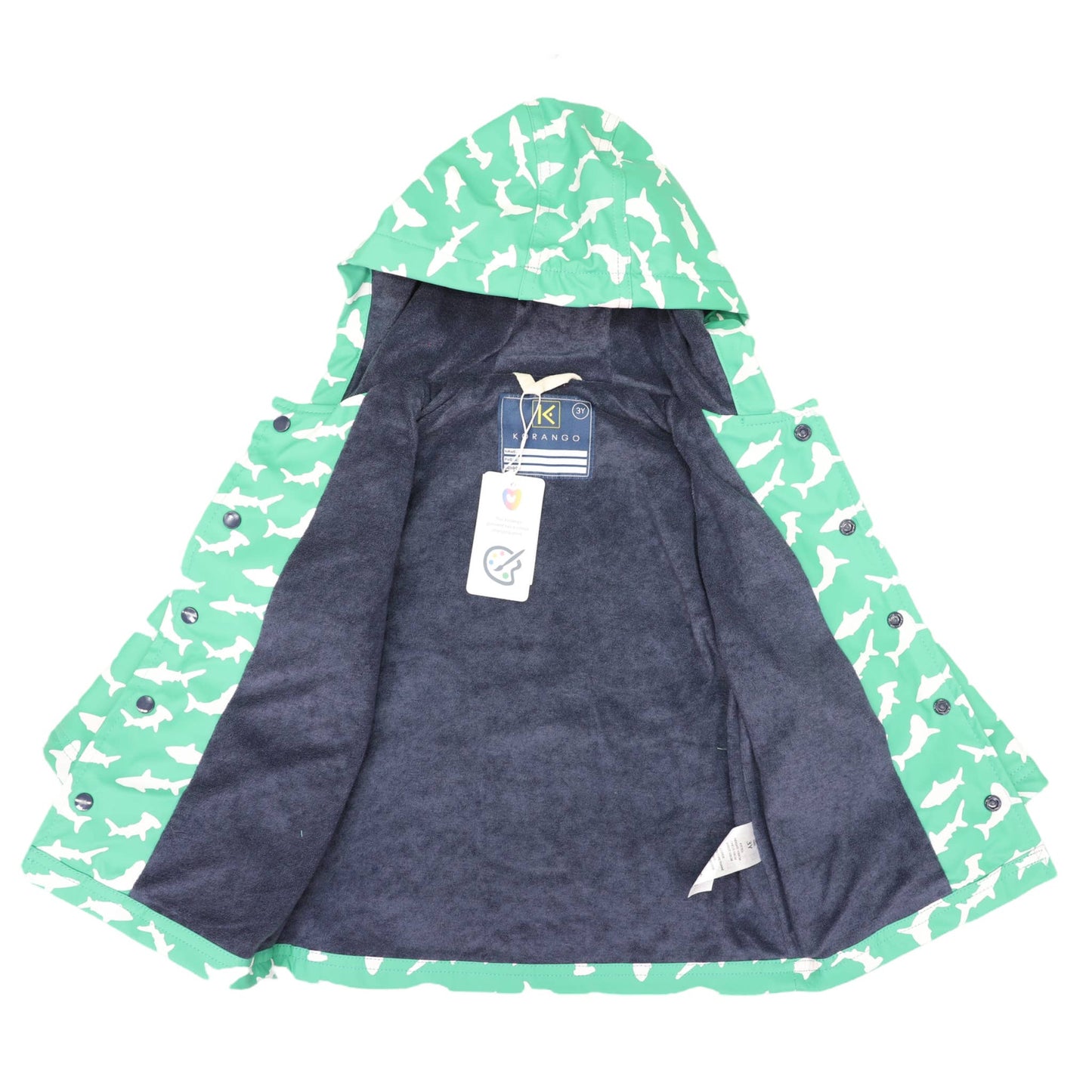 Korango - Color Changing Raincoat with Terry Cloth Lining
