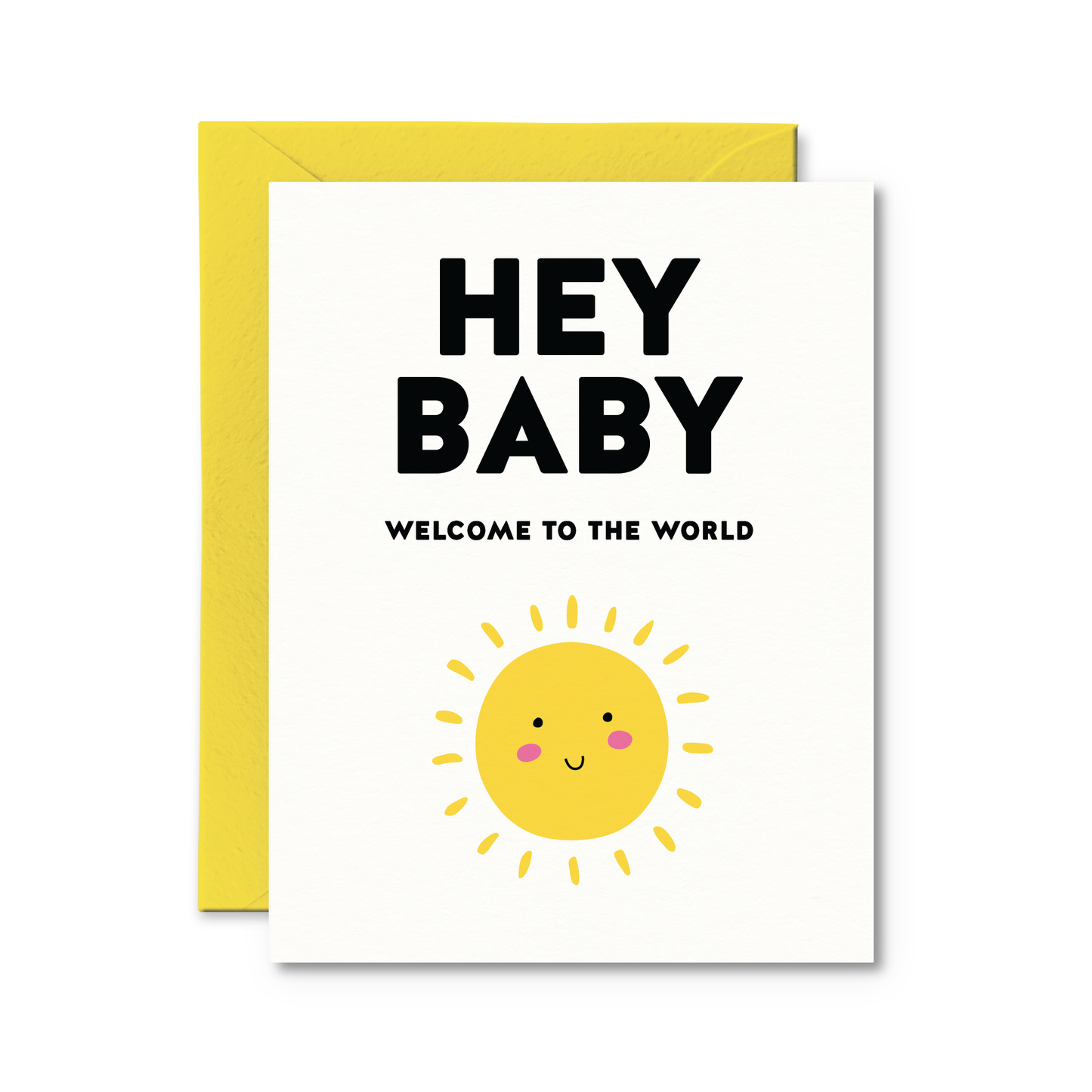 Pretty by Her - Hey Baby Welcome to the World | Pregnancy Card