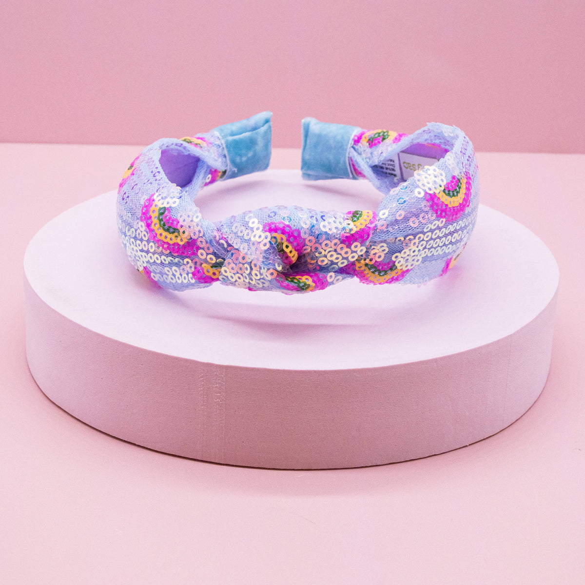 Frog Sac Kids Sequin Knot Headband, Rainbow