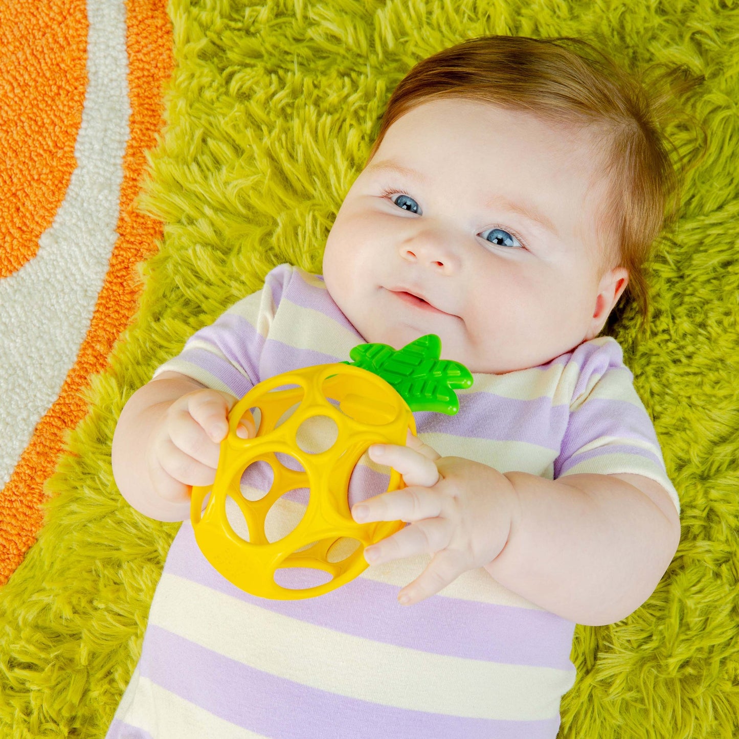 BRIGHT STARTS - Hold My Own Easy-Grasp Teether Toy - Pineapple