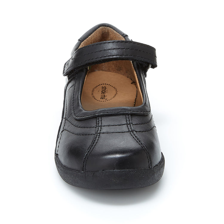 Stride Rite Claire Black Uniform Shoes Little Kids, children's uniform shoes — back view