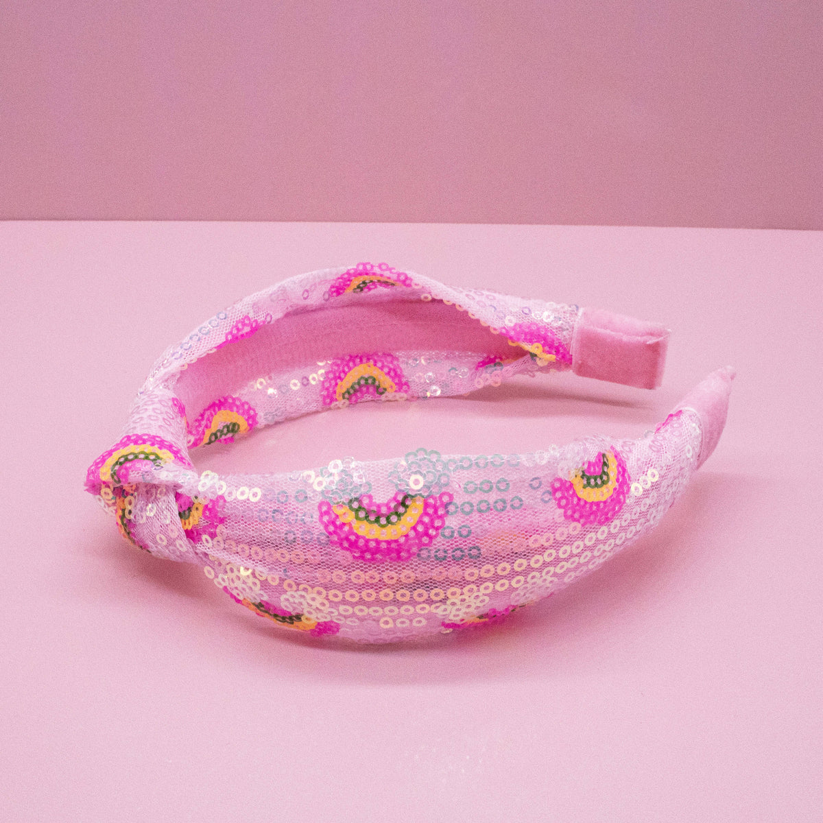 Frog Sac Kids Sequin Knot Headband, Rainbow