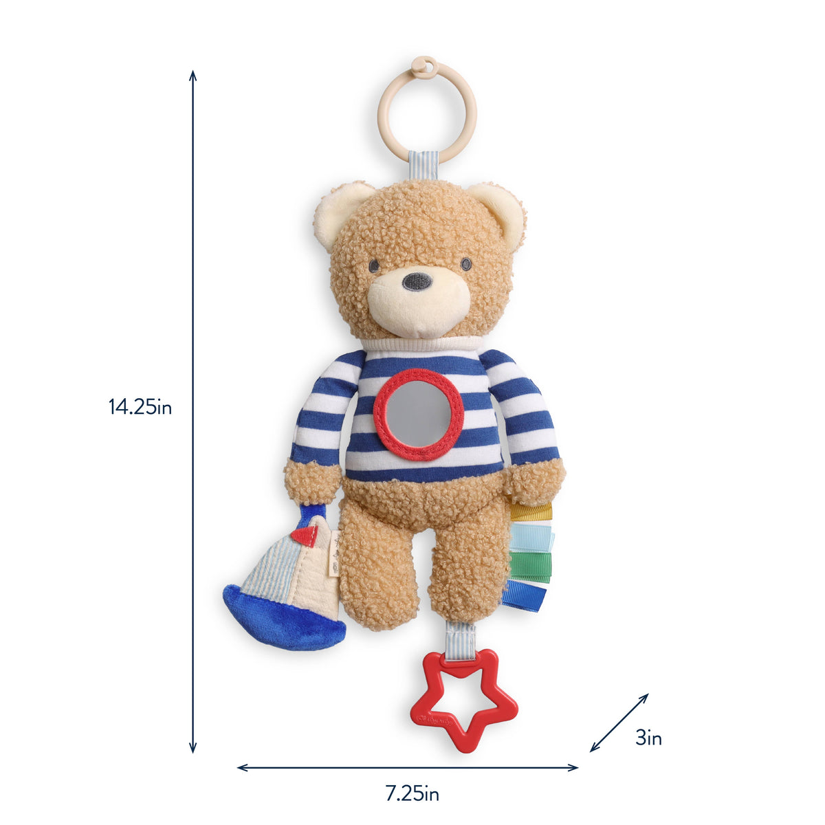 Itzy Ritzy - Bitzy Traveler Plush Sensory Baby Toy