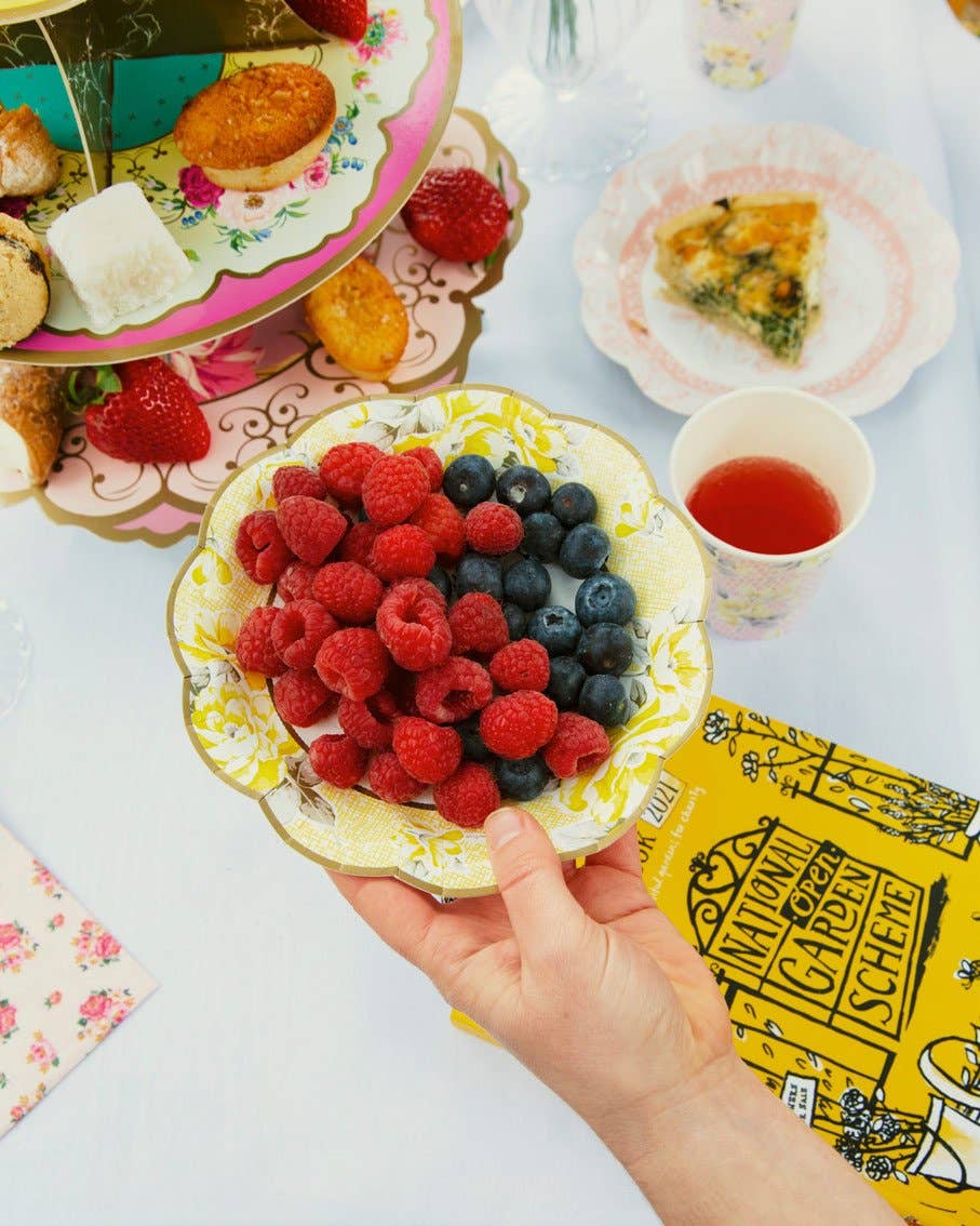 Talking Tables USA - Floral Paper Plates | 12 Pack | Tea Party | Party Plates |