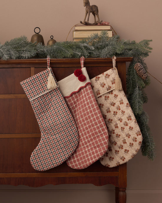 Rylee + Cru Noel Stocking Ruby Plaid