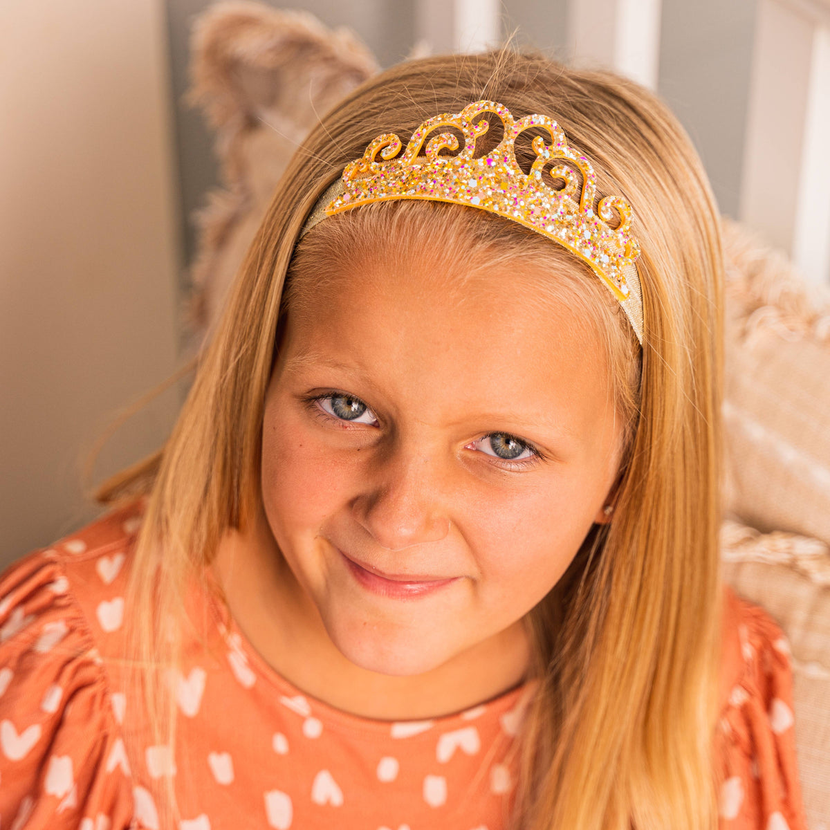 Frog Sac - Stretch Glitter Princess Tiara Headband