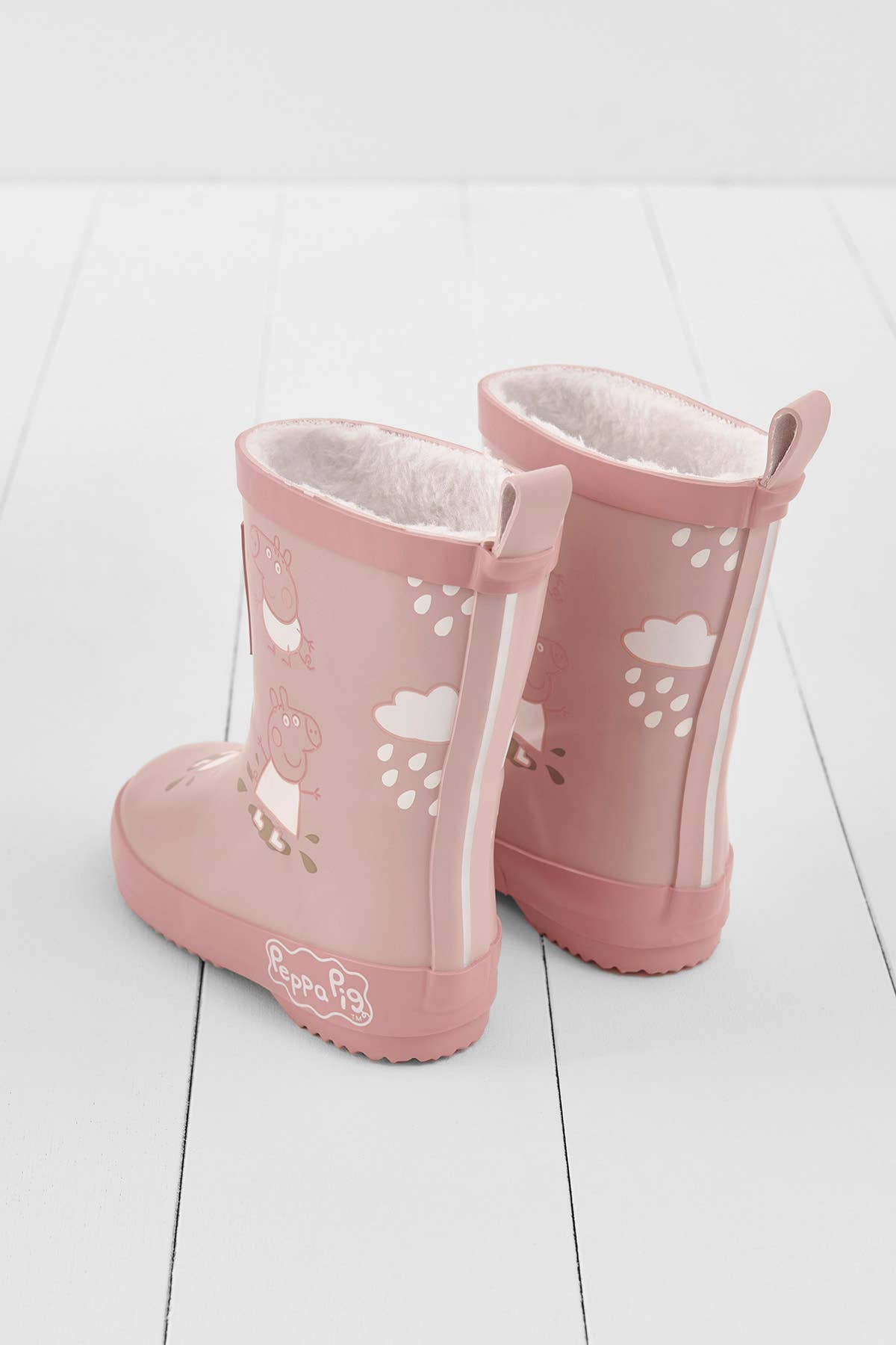 Grass & Air - Peppa Pig Changing Kids Wellies Teddy Fleece