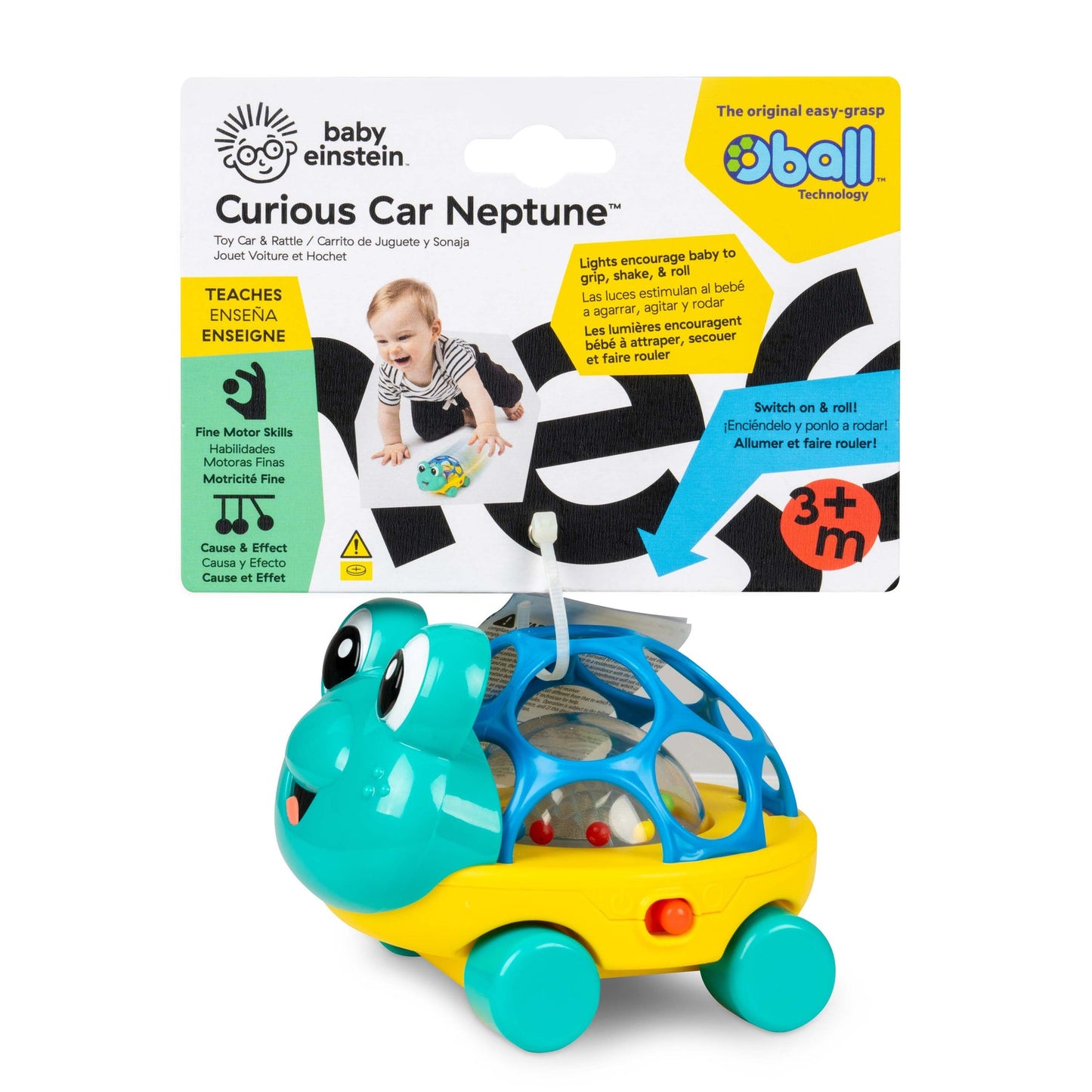 BABY EINSTEIN - Oball Curious Car & Rattle - Neptune