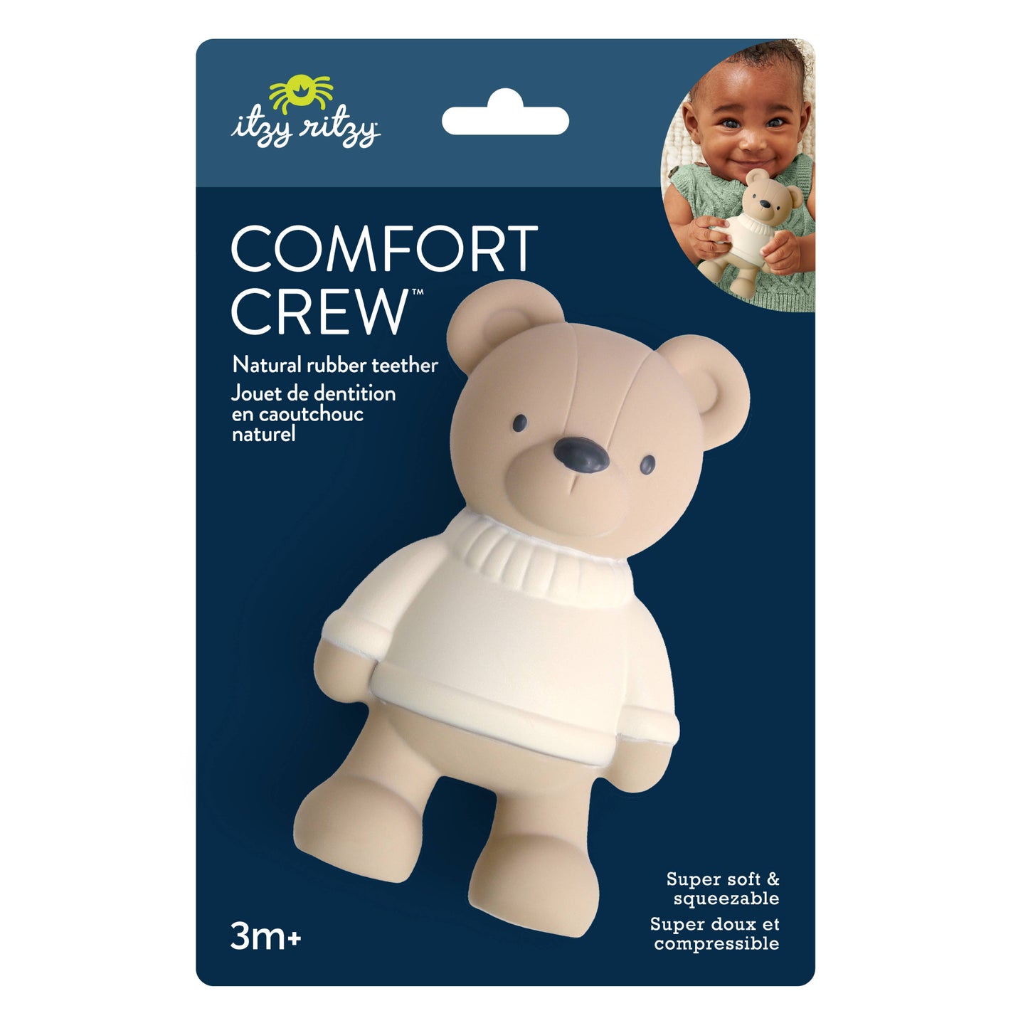 Itzy Ritzy - Chew Crew: Bear Natural Rubber Teether