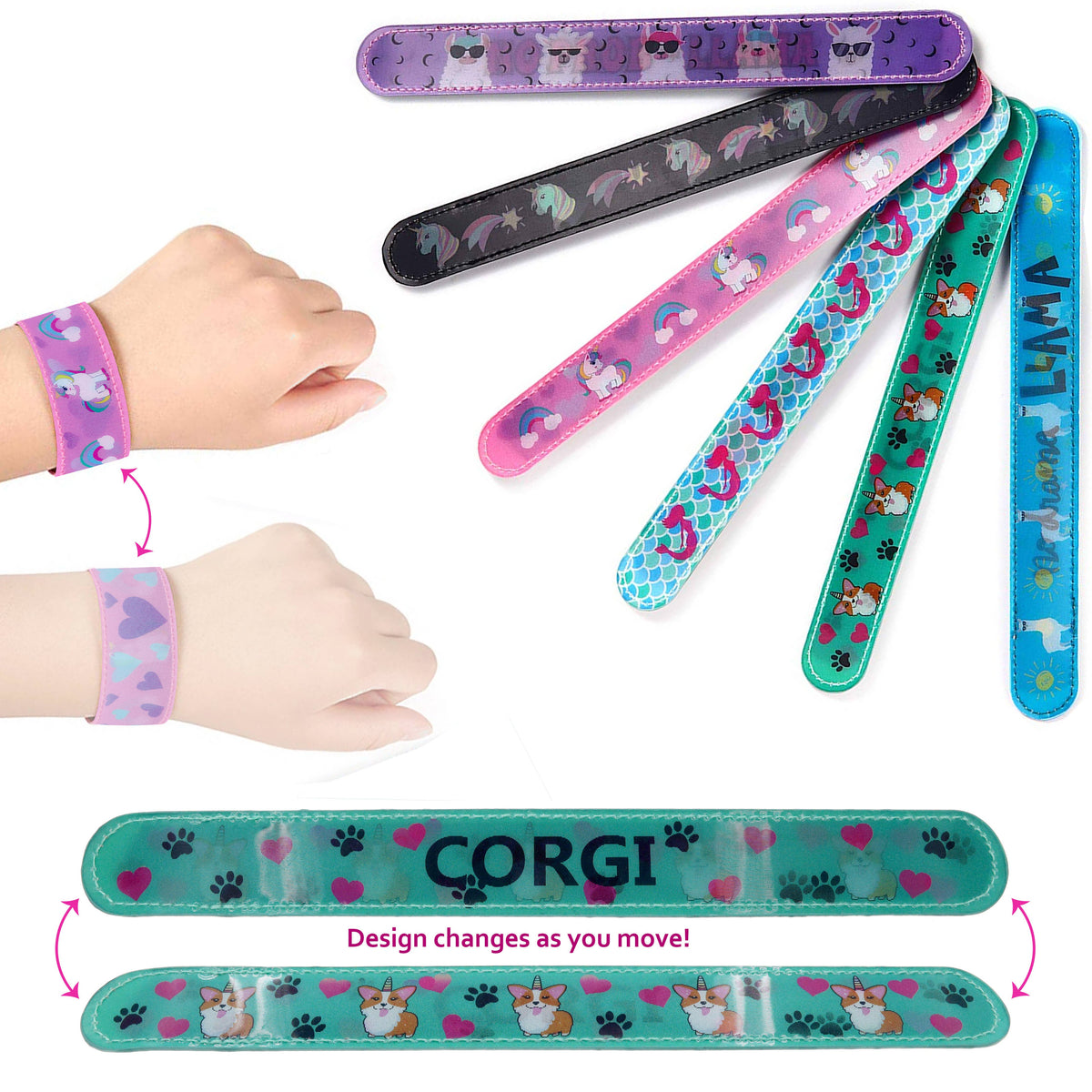 Frog Sac 3D Image Shifting Slap Bracelet for Kids