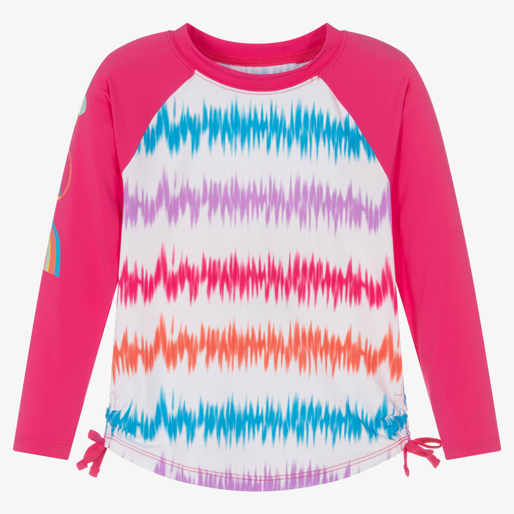 Hatley Girls White Sun Protective Top — UV protection, children's tops