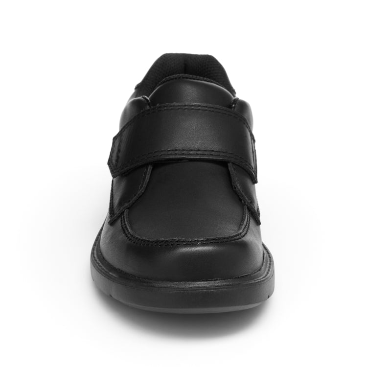 Stride Rite Sr Laurence Black School Uniform Shoes, children's uniform shoes — closeup view