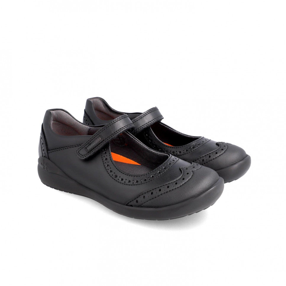 Biomecanics Girls Mary Jane School Shoes Black 191110