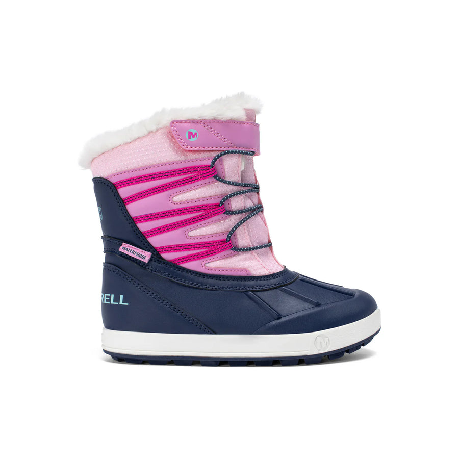 Merrell Snowbank 5.0 Waterproof Kids Winter Boot Navy Pink