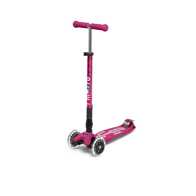 Micro Maxi Foldable LED Scooter Berry Red