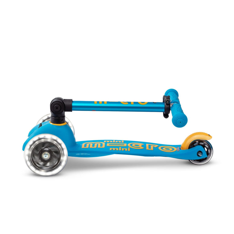 Micro Mini Deluxe Foldable LED Scooter - Ocean Blue