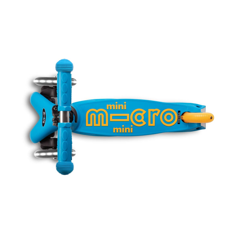 Micro Mini Deluxe Foldable LED Scooter - Ocean Blue