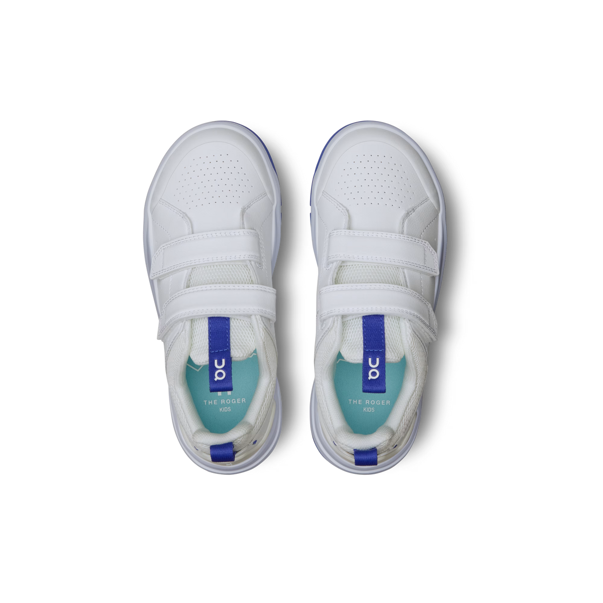 On The Roger Kids Lifestyle Shoe - White | Indigo – Side View