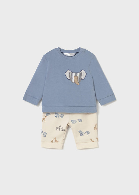 Mayoral Baby 4 piece Safari Animals Sweatshirt & Pants Set