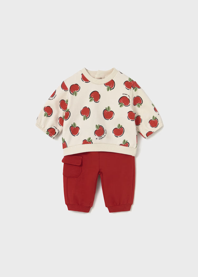Mayoral - Newborn 4-Piece Set - Core of My Heart Red