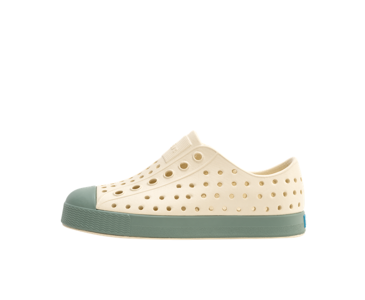 Native Shoes Jefferson Kids - Bone White / Relax Green