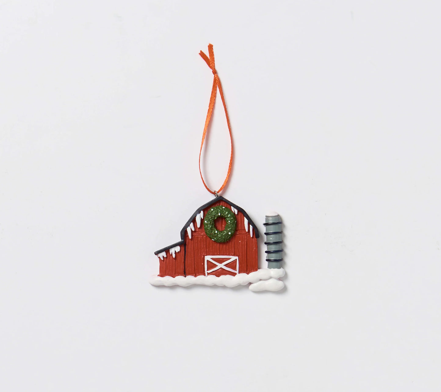 Little Blue House Festive Barn Holiday Ornament