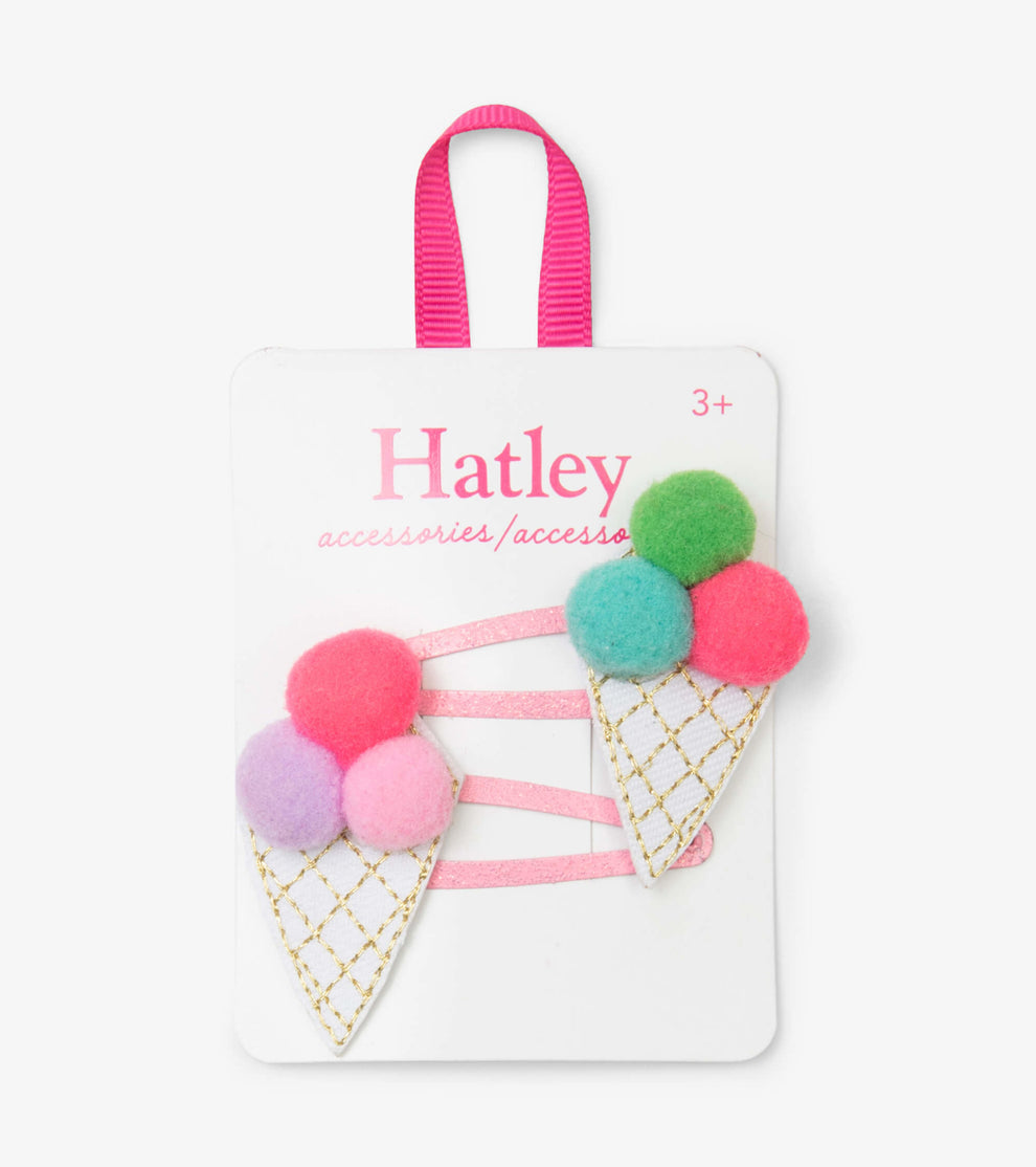 Hatley Pom Pom Cones Snap Clips 2 pack