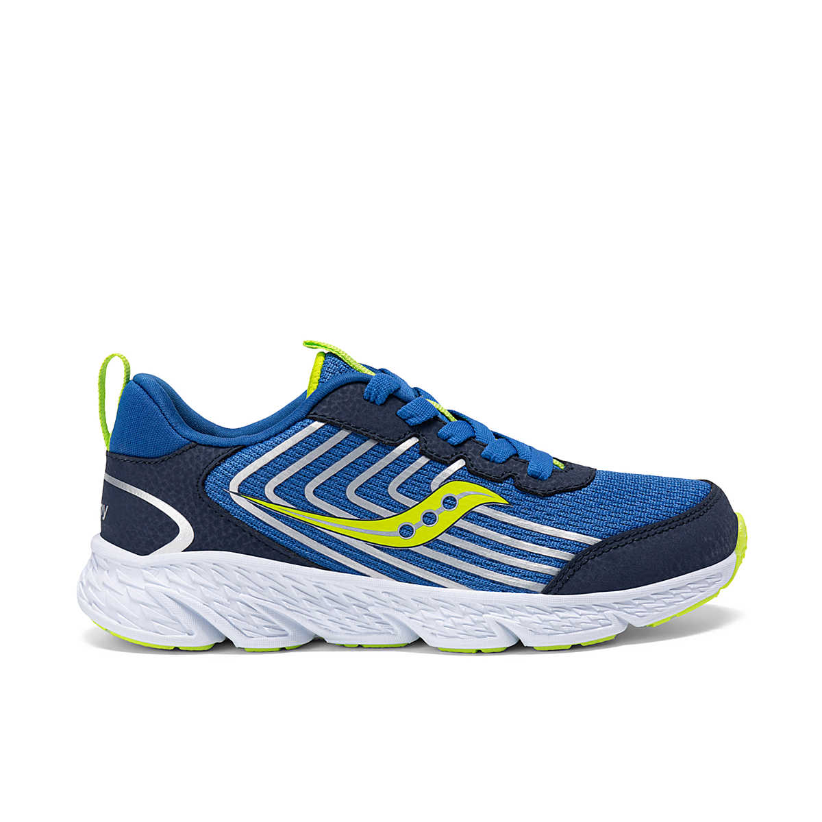 Saucony Big Kids Wind 3.0 Wide Sneaker in Navy/Blue
