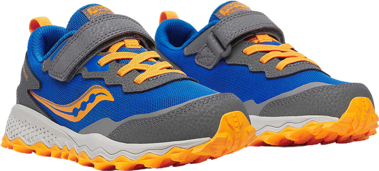 Saucony Peregrine KDZ Big Kids Trail Sneaker Blue/Orange