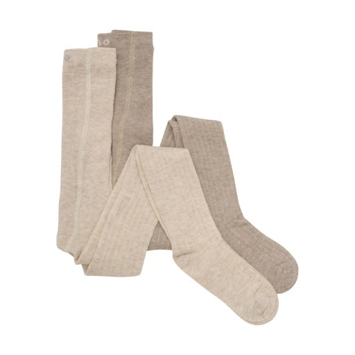 Minymo Wool Blend Rib Tights 2 Pack