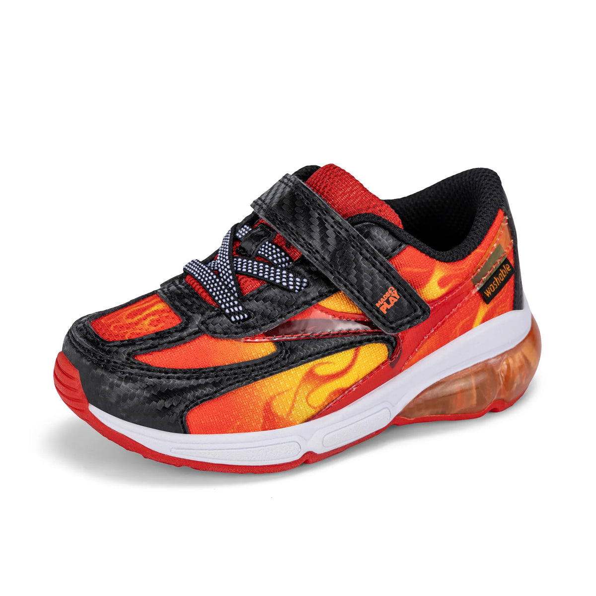 Stride Rite Made2Play Lighted Phantom Light-Up Sneaker Fire Sky Red