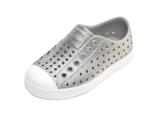 Native Shoes - Jefferson Bio Bling Kids - Platinum Bling/Shell White