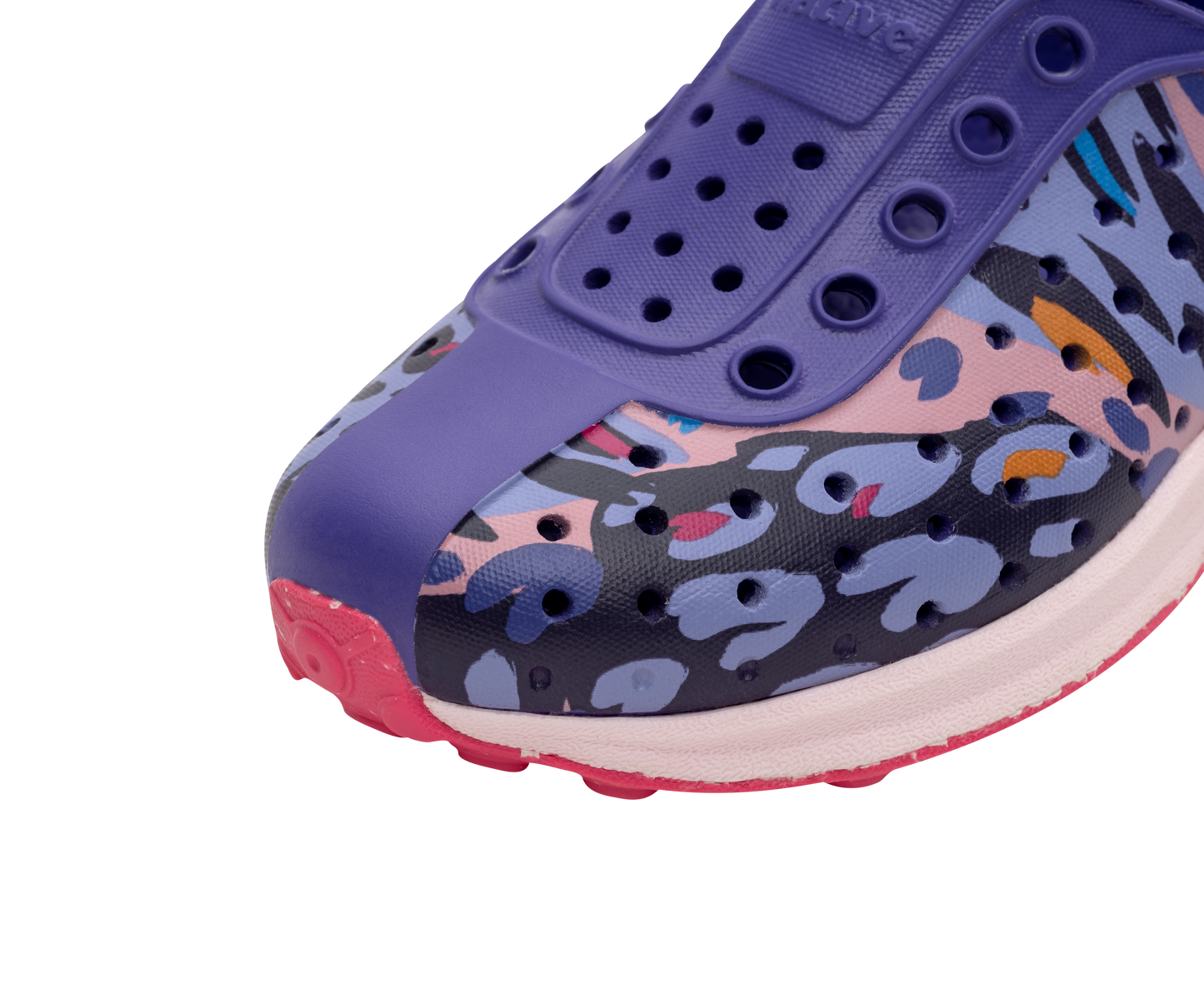 Native Shoes Robbie Child Ultra Violet/ Milk Pink/ Healing Digital Cheetah/ Dazzle Speckle Rubber