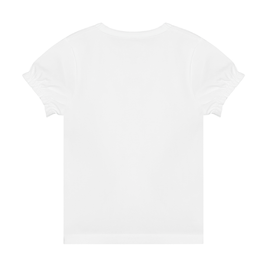 Minymo - Cotton Short Sleeve T-Shirt with Silver Heart Graphic