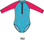 Color Kids - Long Slevee One Piece Swimsuit