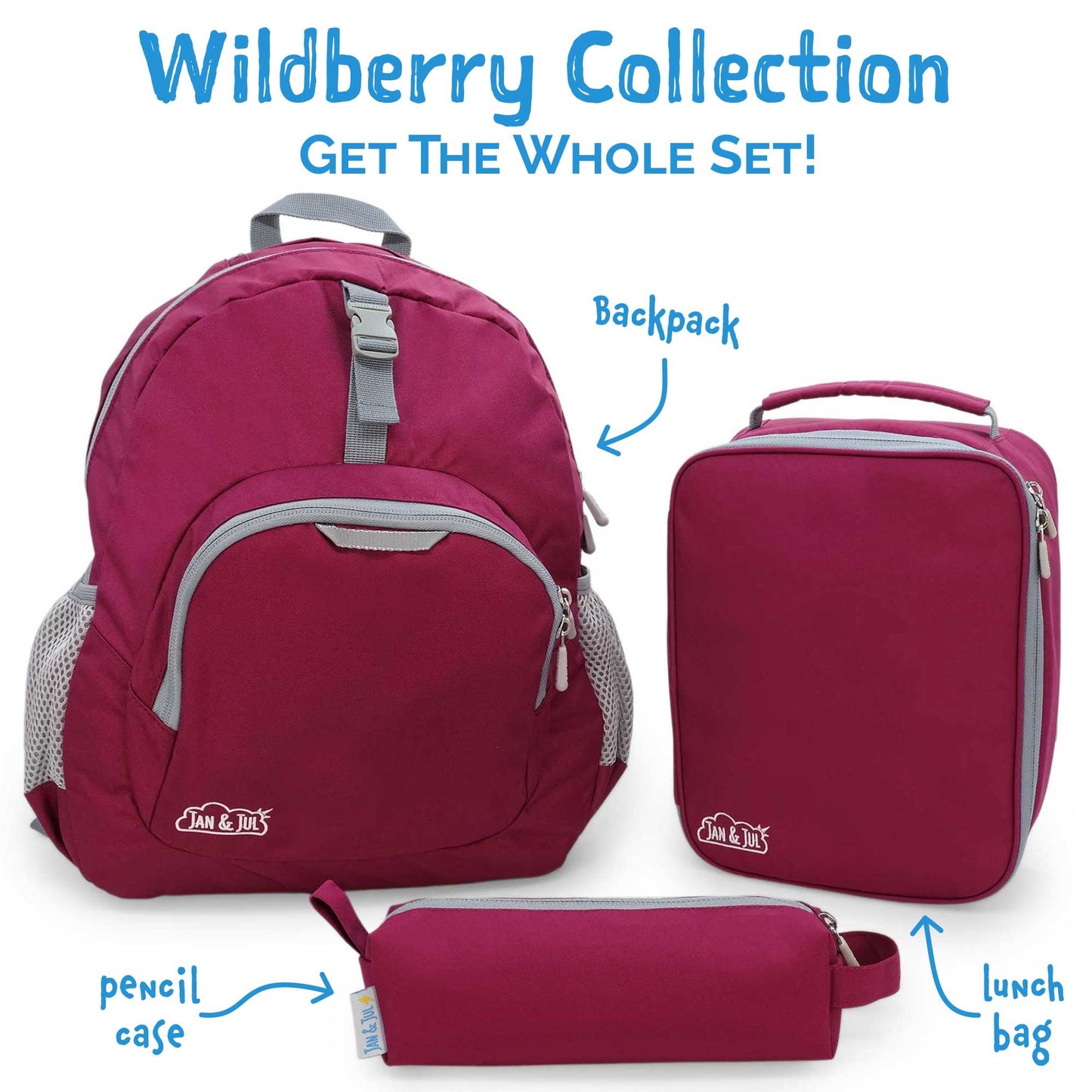 Jan & Jul - Kids Lunch Bag - Wildberry