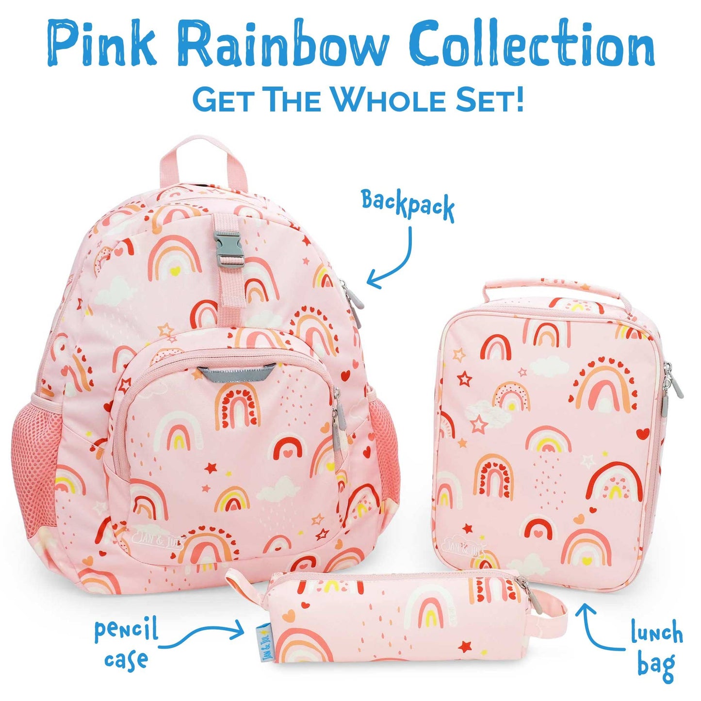 Jan & Jul - Kids Lunch Bag - Pink Rainbow