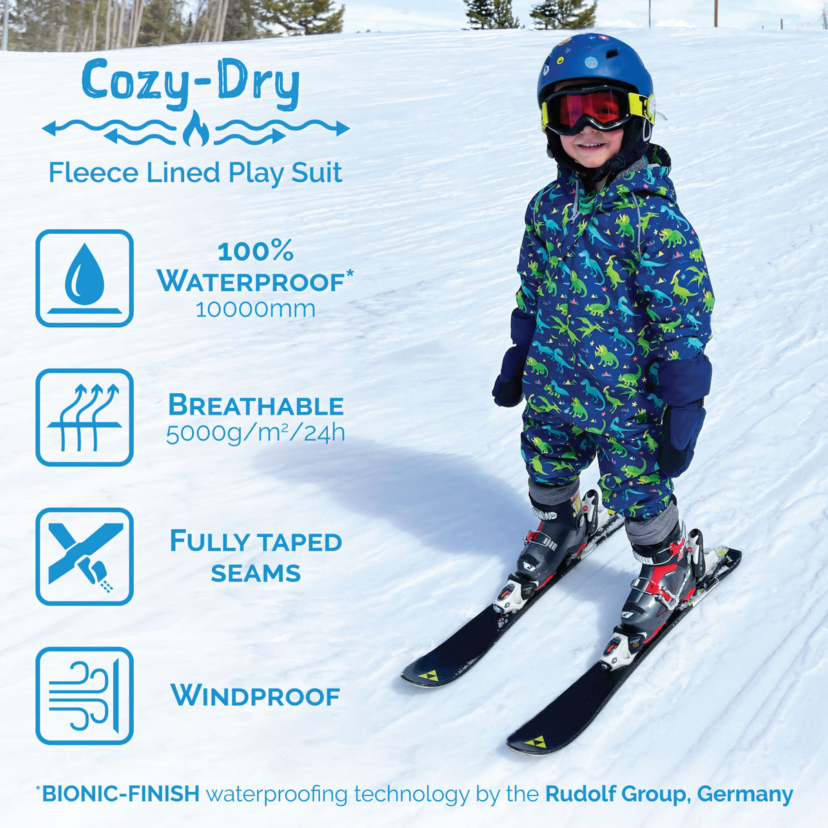Jan & Jul - Kids Puddle-Dry Fleece Lined Waterproof Rainsuit – Additional View 4