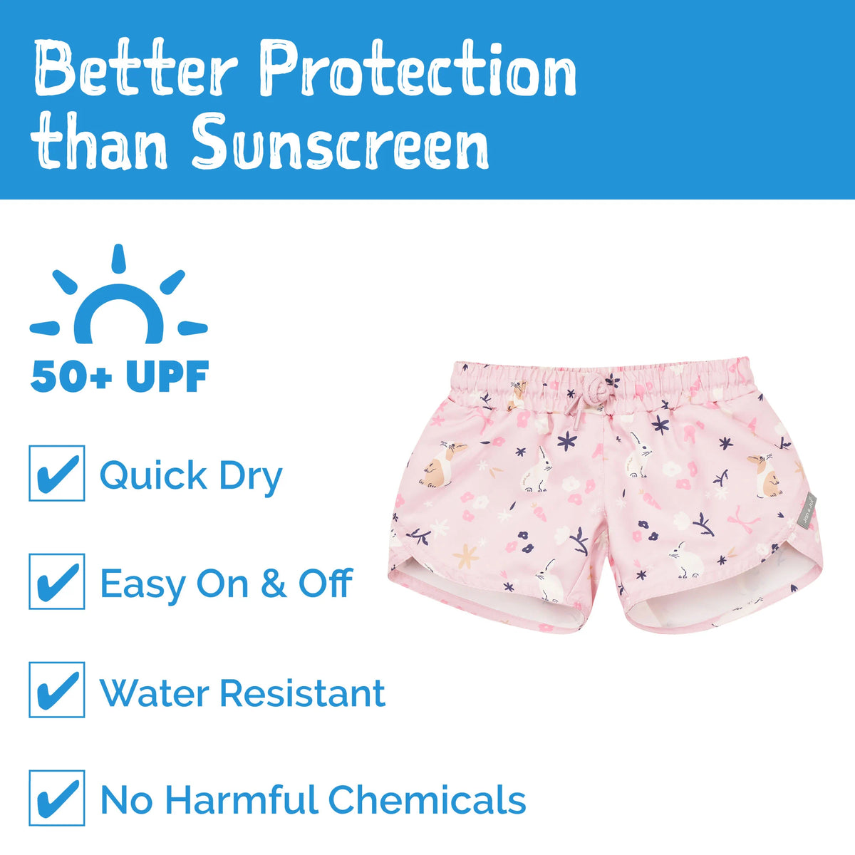 Jan & Jul - Sun & Splash Girl's UV Swim Short