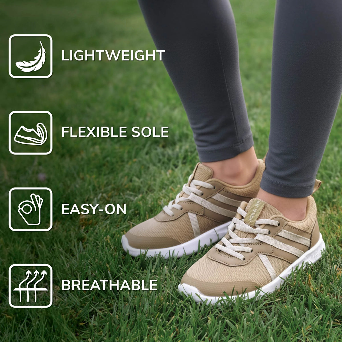 Jan & Jul Lite Classic Stripe Kids Sneakers