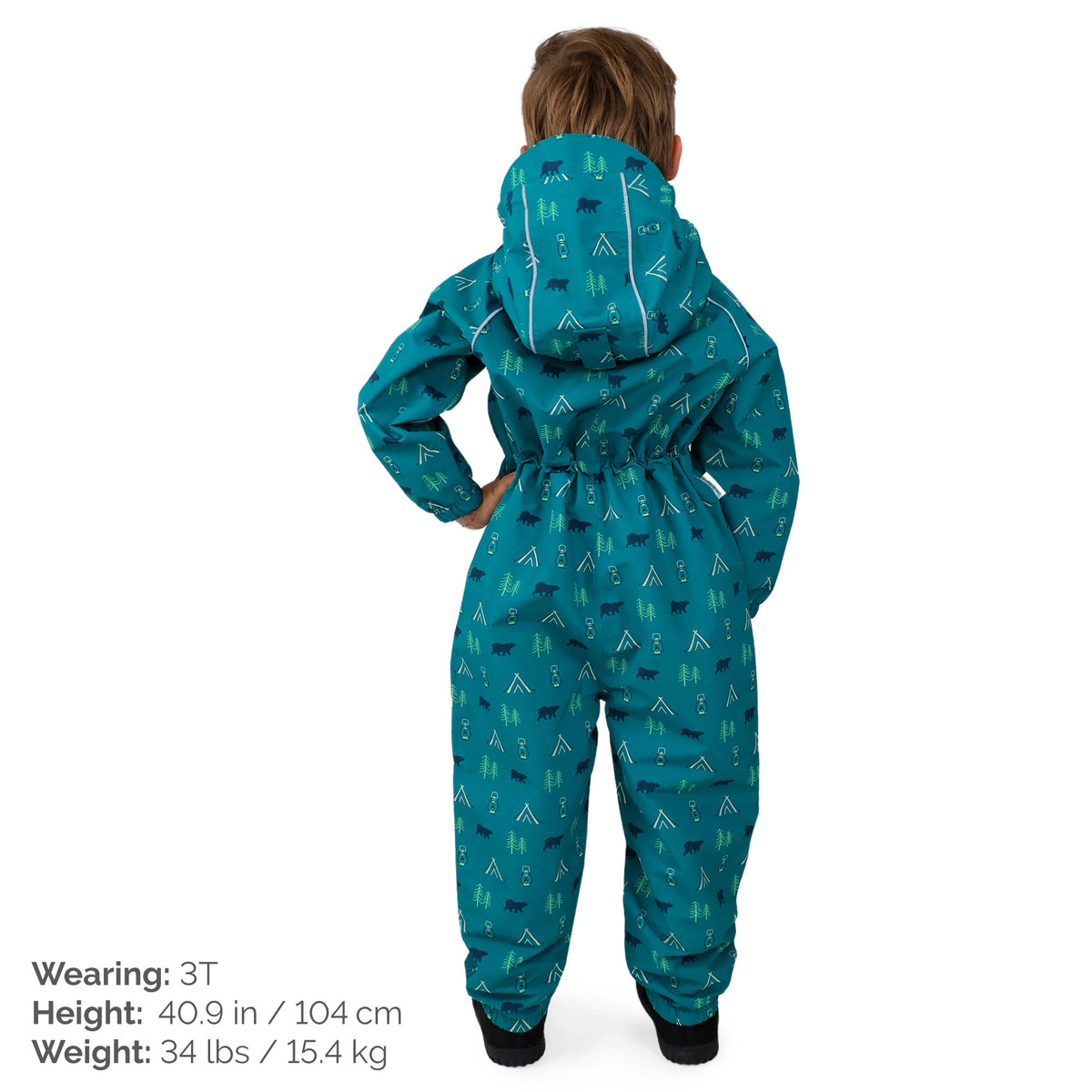 Jan & Jul - Kids Puddle-Dry Fleece Lined Waterproof Rainsuit – Additional View 2