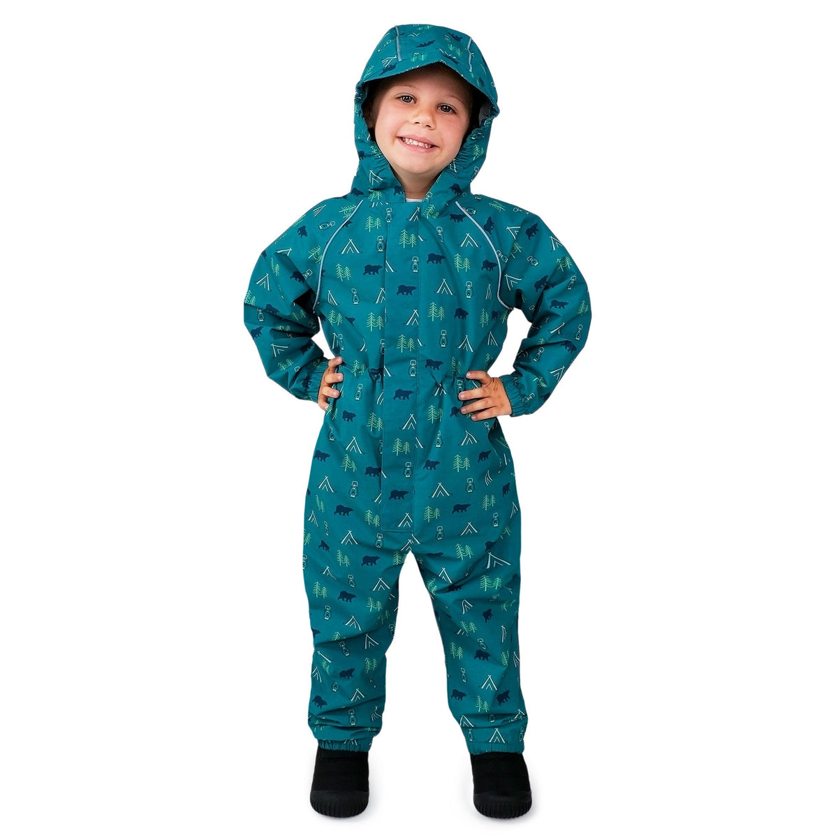 Jan & Jul - Kids Puddle-Dry Fleece Lined Waterproof Rainsuit — waterproof, rain gear, children's outerwear — alternate view