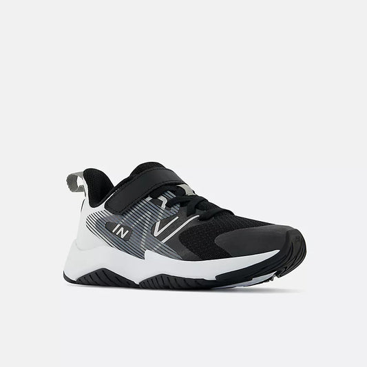 New Balance - Rave Run v2 Running Shoe - Bungee Lace with Top Strap - Big Kid - Black